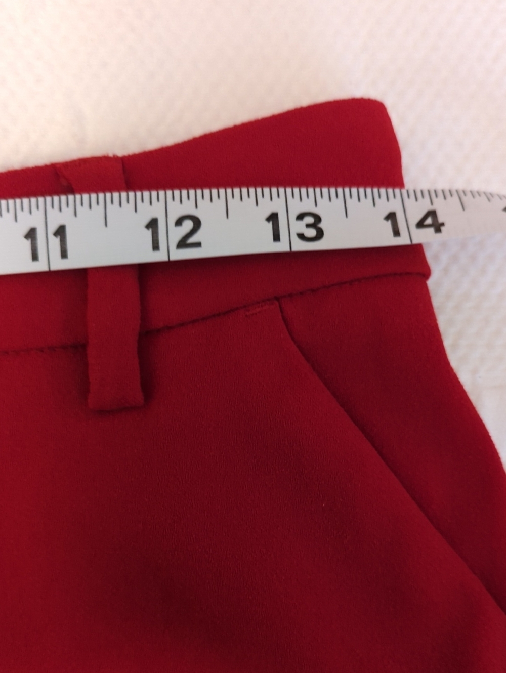 Express Editor Relaxed Trouser Mid Rise Slim Flare Red Pants Size 2 - Picture 8 of 11